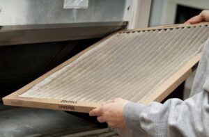 cheap, dirty furnace filter with pleats
