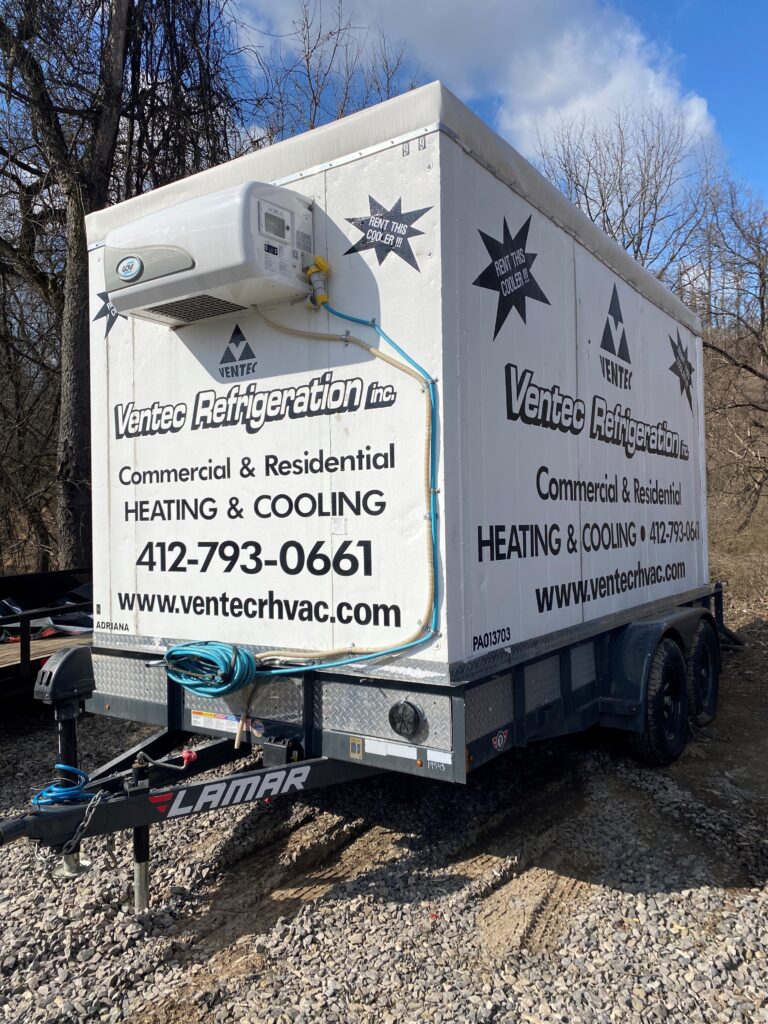 portable cooler trailer at Ventec Refrigeration