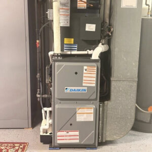 Daikin Furnace installed in basement of Penn Hills home by Ventec