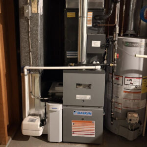Daikin furnace installed in Pittsburgh basement by Ventec
